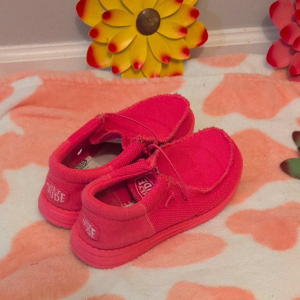 Hey Dude Bright Pink Moccasins